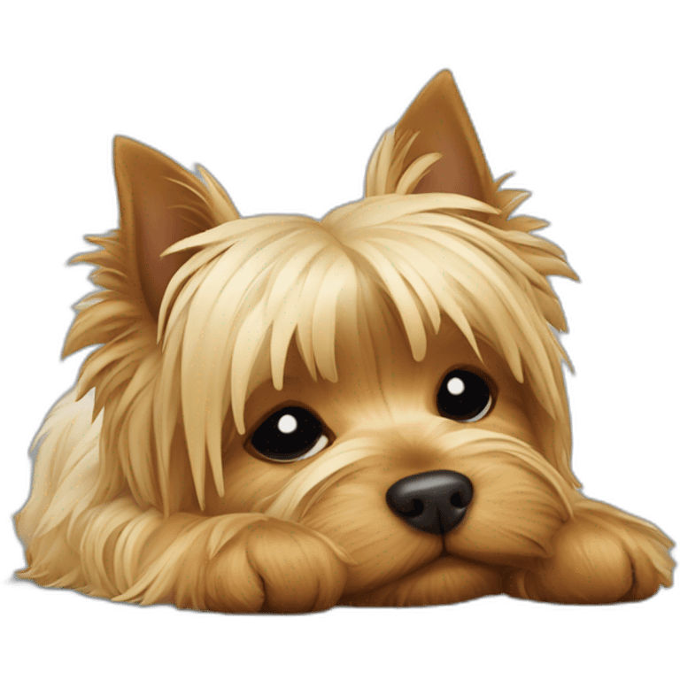 Sleeping Yorkshire Terrier  emoji