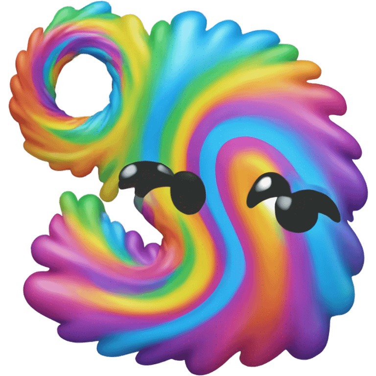 A rainbow yeti poop swirl emoji emoji