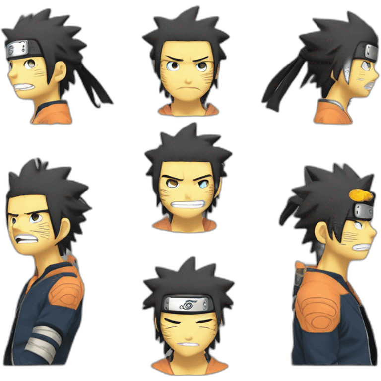 Naruto Shippuden expresiones emoji