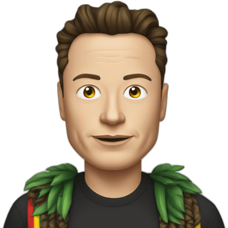 elon musk with rasta cut emoji