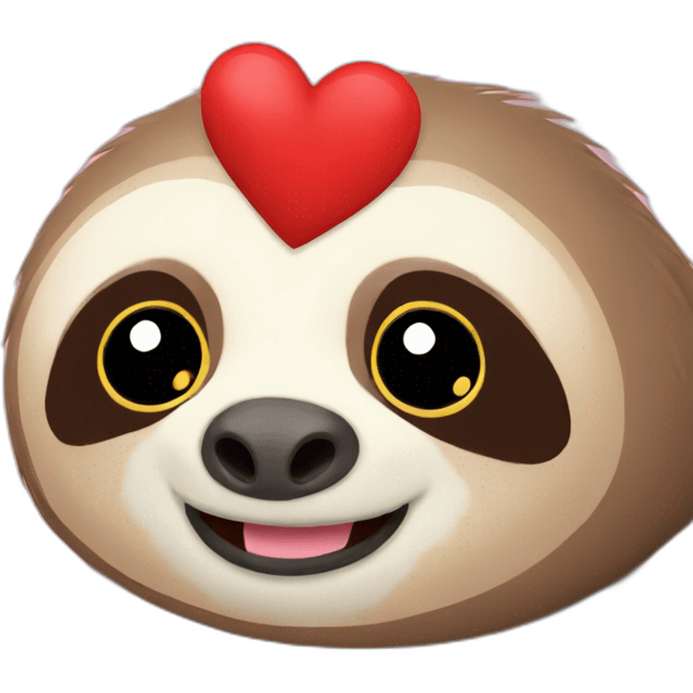 sloth with heart emoji