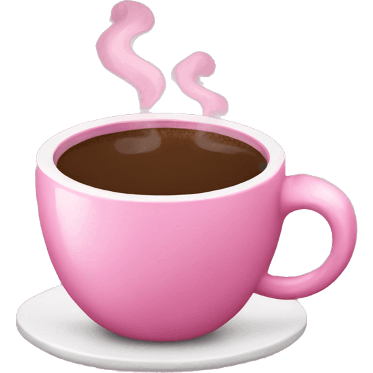 Pink coffee emoji