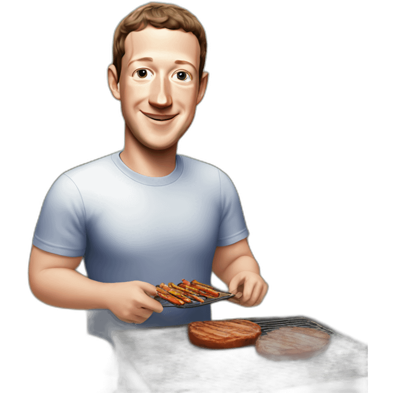 Mark Zuckerberg BBQing emoji