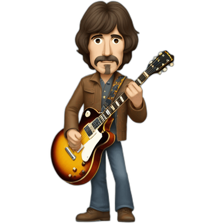 A George Harrison with guitar emoji