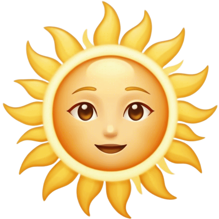 Cinematic Realistic Sunshine Emoji, Warm and golden, with soft rays of light streaming down from a bright, glowing sun. The golden hue bathes the world in warmth, uplifting the spirit and bringing a sense of joy and radiance. Soft glowing outline, capturing the essence of happiness, warmth, and light in a beautiful sunny day! emoji