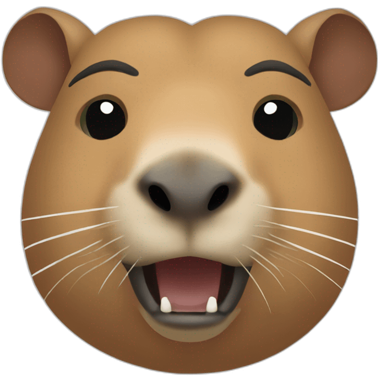 capybara face with anger unicode symbol overlaid emoji