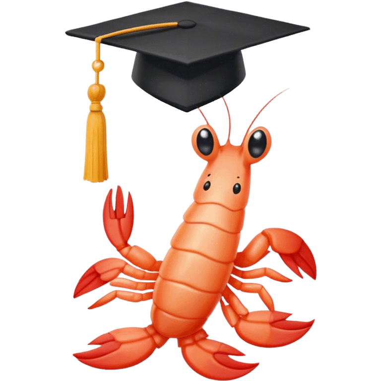 shrimp with phd hat emoji