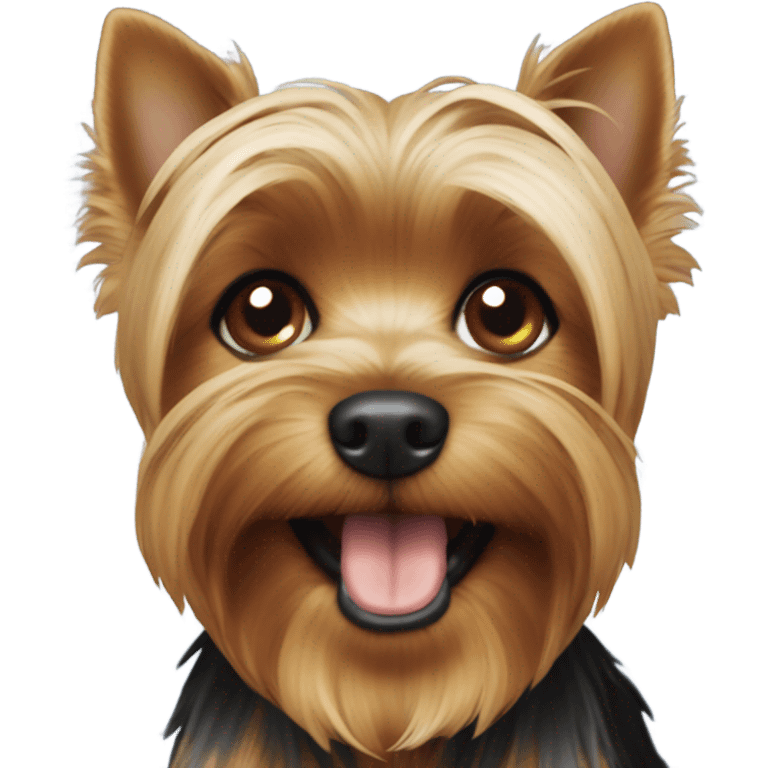 Yorkie dog with no teeth emoji