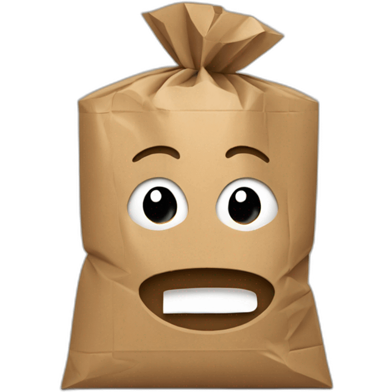 Man with paper bag over the head emoji