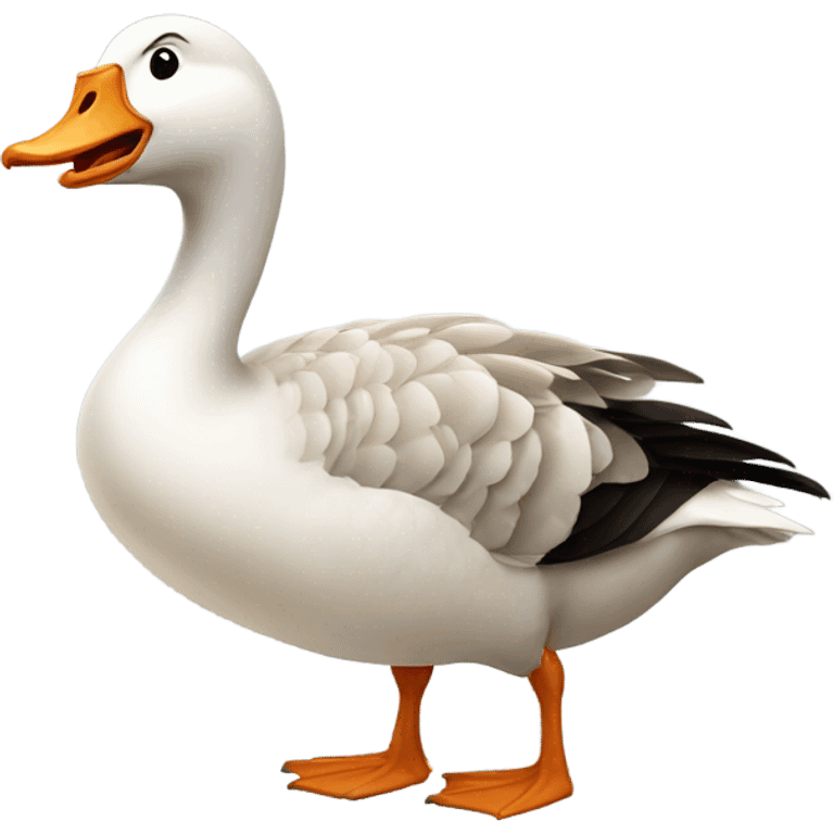 A goose sneezing  emoji