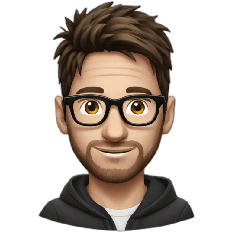 Messi with glasses  emoji