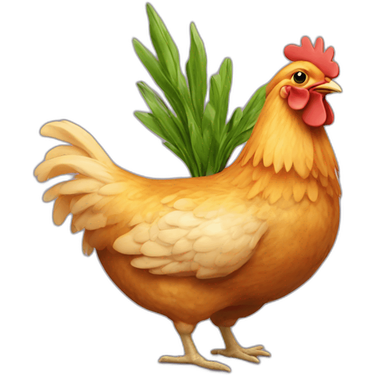 Chicken in a vase emoji