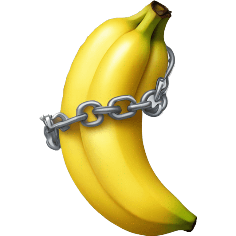 Banana wrapped in chain emoji