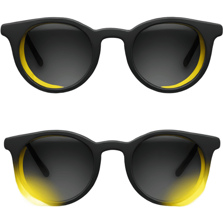 Black glasses with Yellow lenses emoji