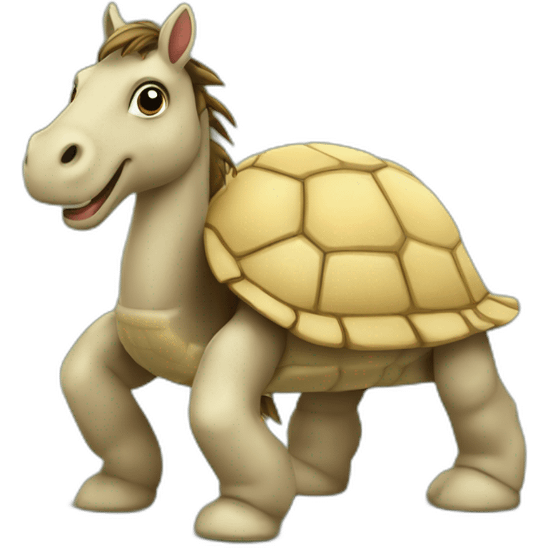 Cheval sur une tortue emoji