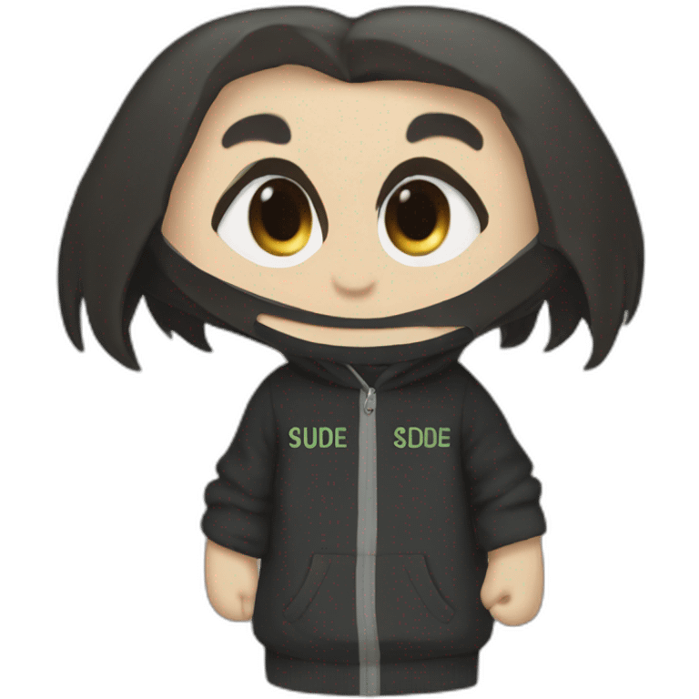 Severus Snape wears a sweatshirt that says "Sude" emoji