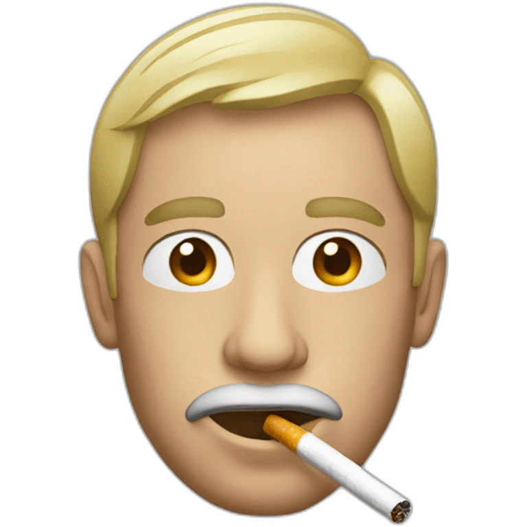 man with a cigarette in mouth emoji