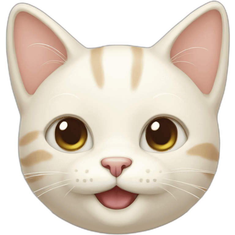 cream cat smiling emoji