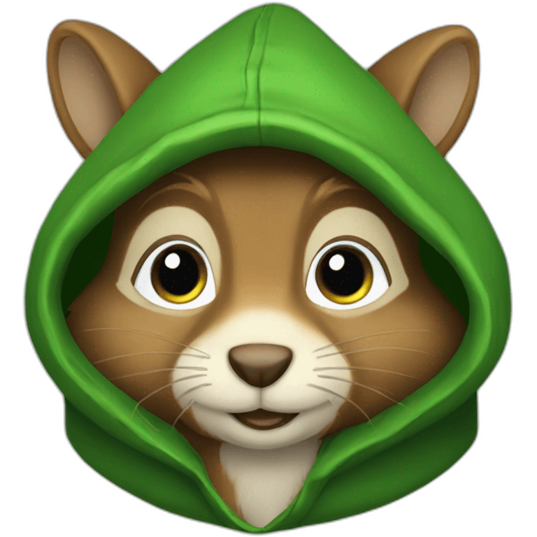 green hood squirrel emoji