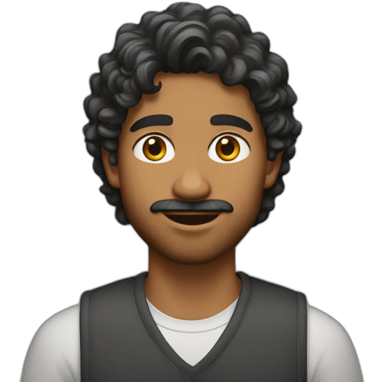 indian-college-man-wavy-hair emoji