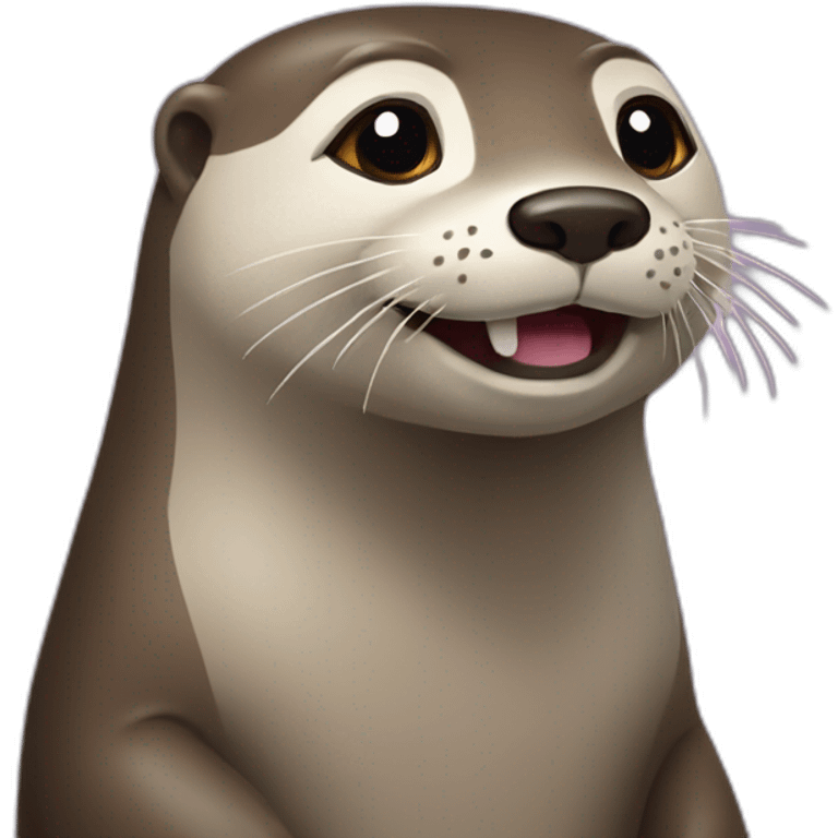 Une loutre humaine emoji