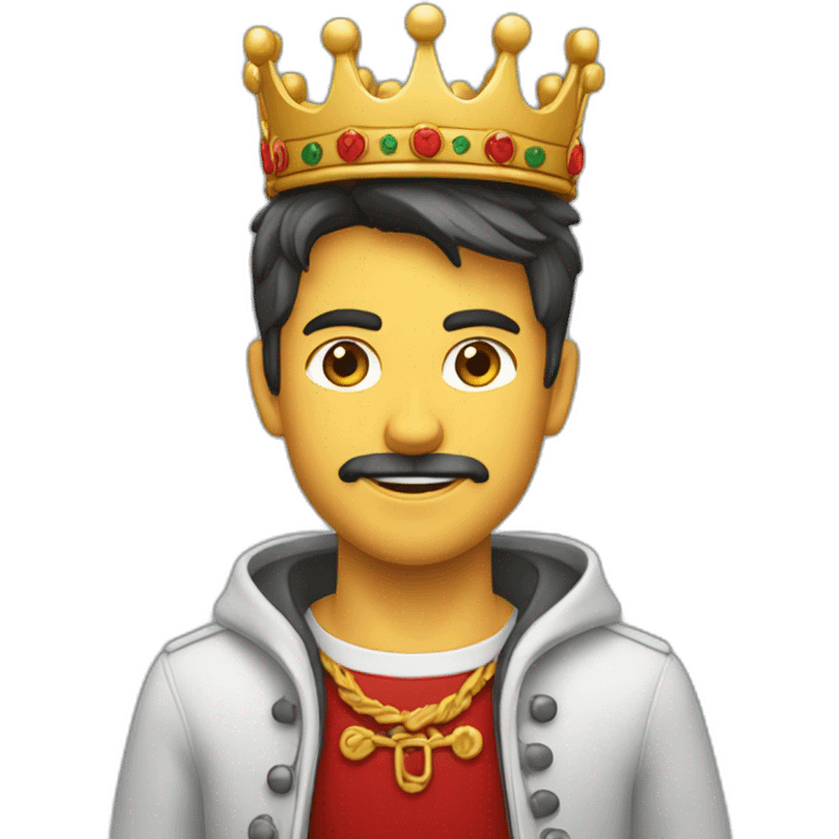 Garçon banc type portugais avec une couronne emoji