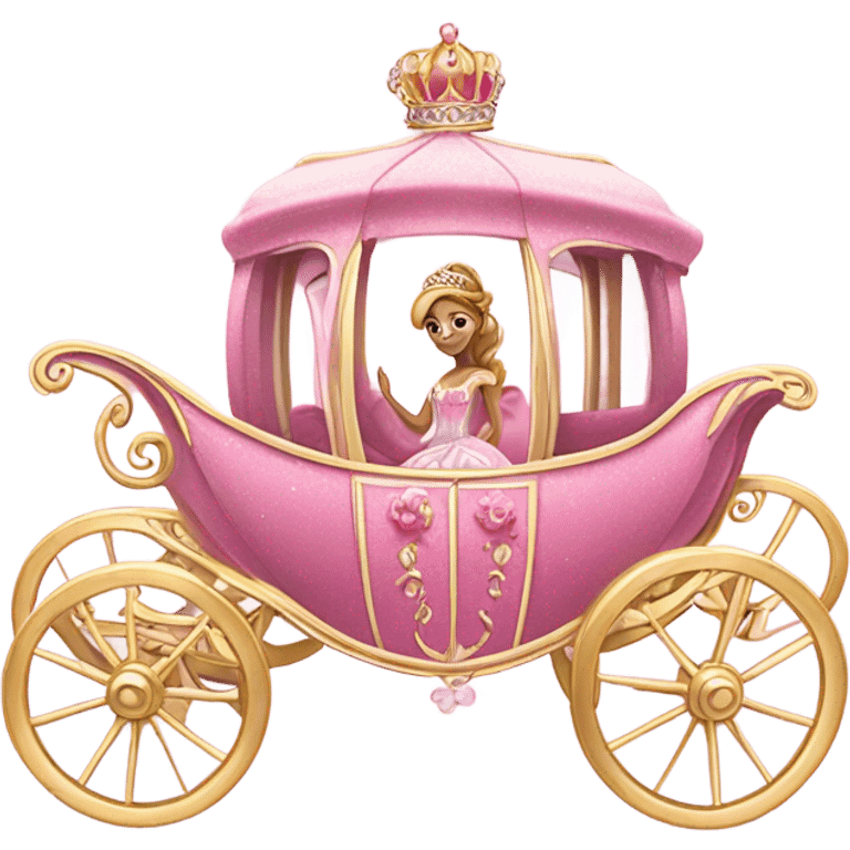 pink carriage princess emoji