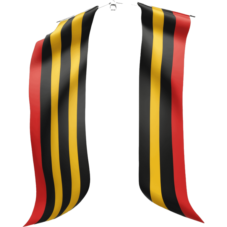 Belgium flag is a vertical tricolor featuring three equal bands of black, yellow, and red. The stripes are arranged vertically from left to right, starting with black on the hoist side, followed by yellow in the middle, and red on the fly side.  emoji