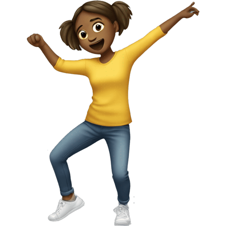 girl doing a dab emoji