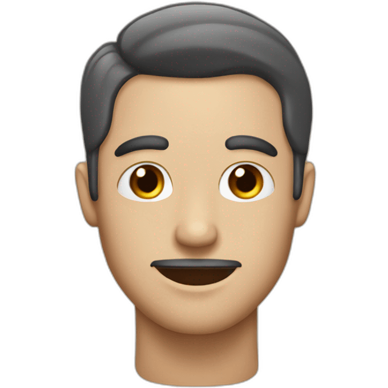 hombre con mascara blanca y aleta emoji