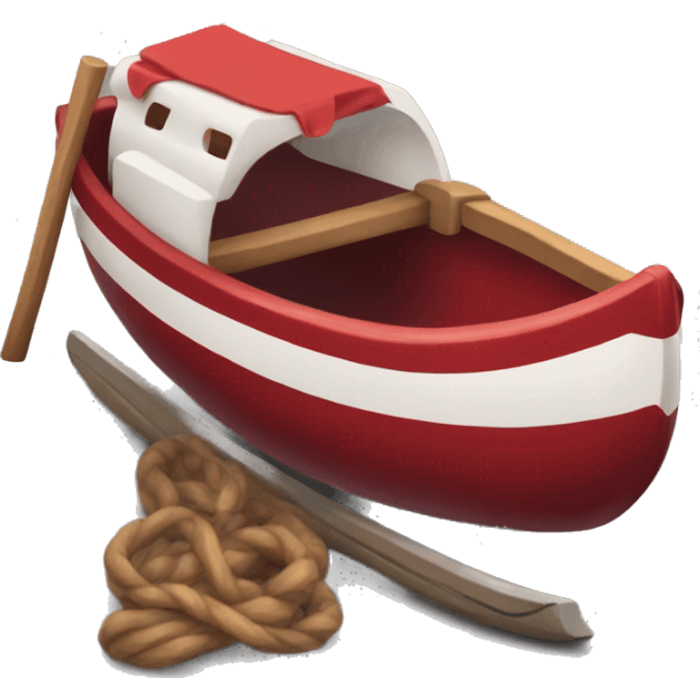 Make this emoji:🚠 a soft edged gondola in a deep red emoji