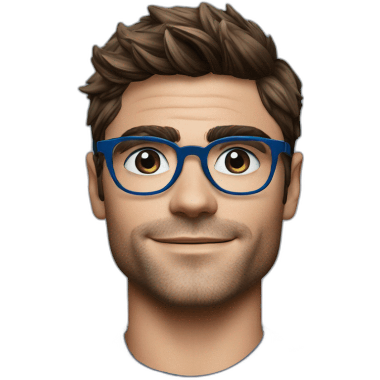 Zac efron lunette et yeux bleu emoji