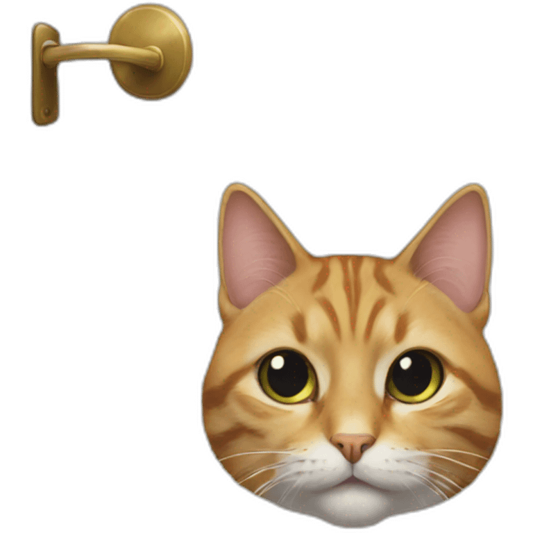 Cat on door emoji