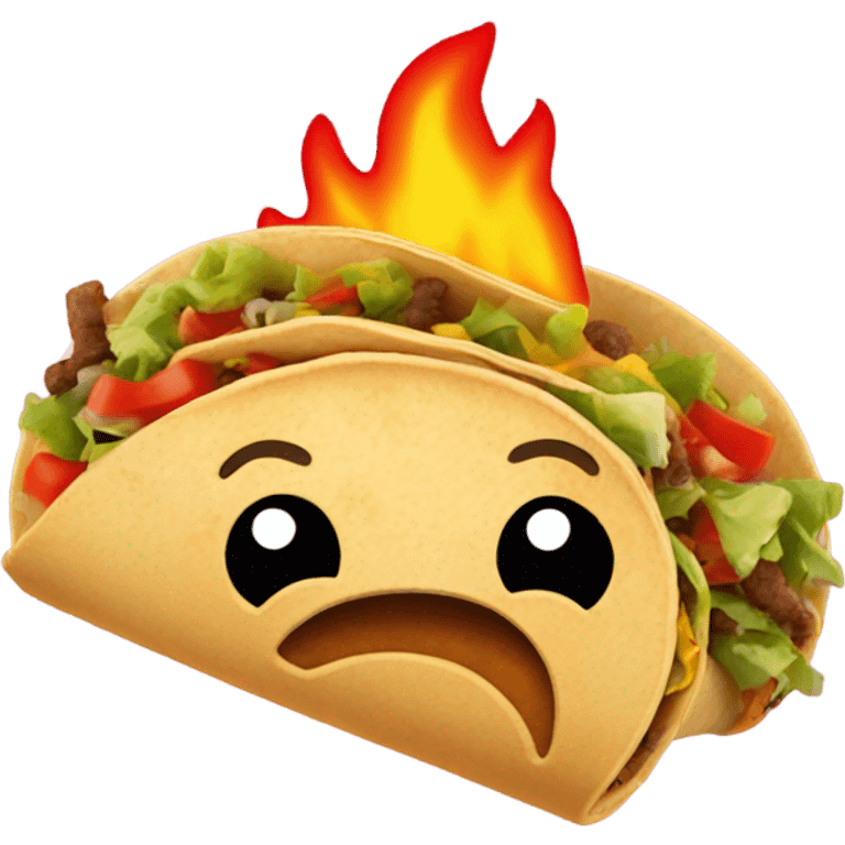 Taco winking fire emoji