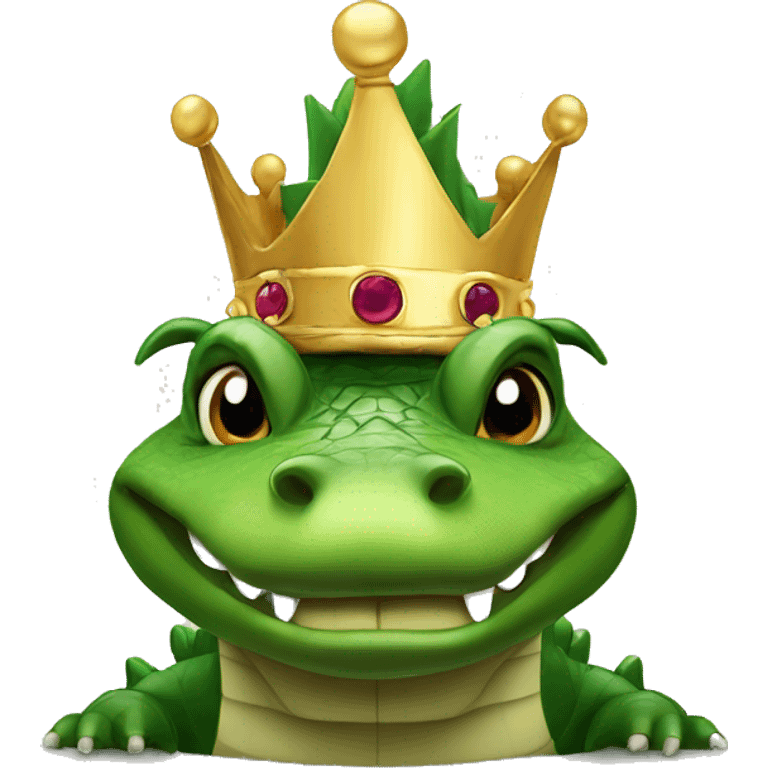 alligator ith a crown emoji