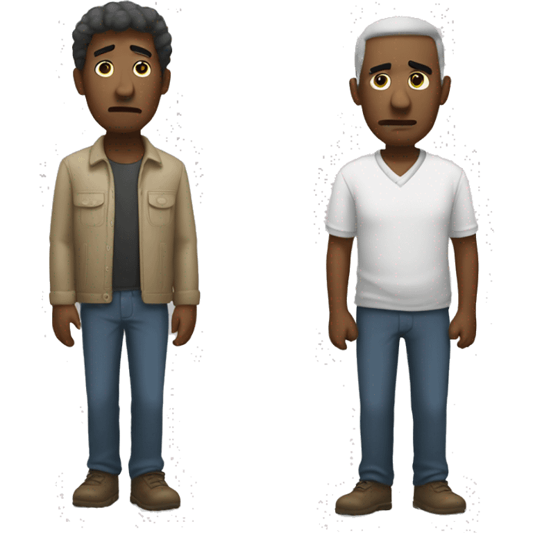 two tired looking men emoji