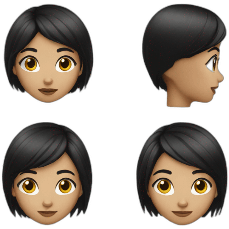 Vietnam girl black hair emoji