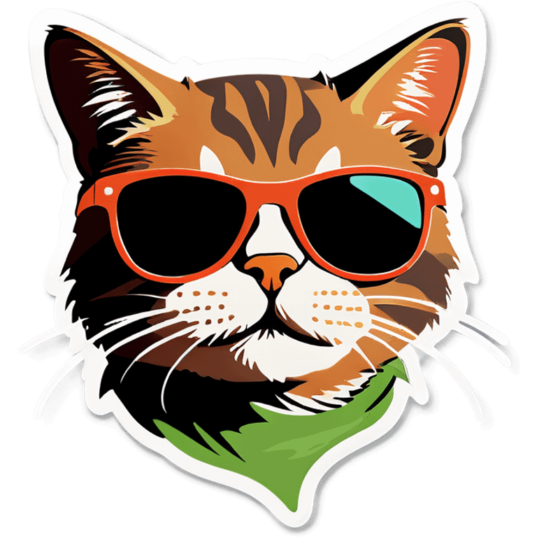 Cat with sunglasses emoji