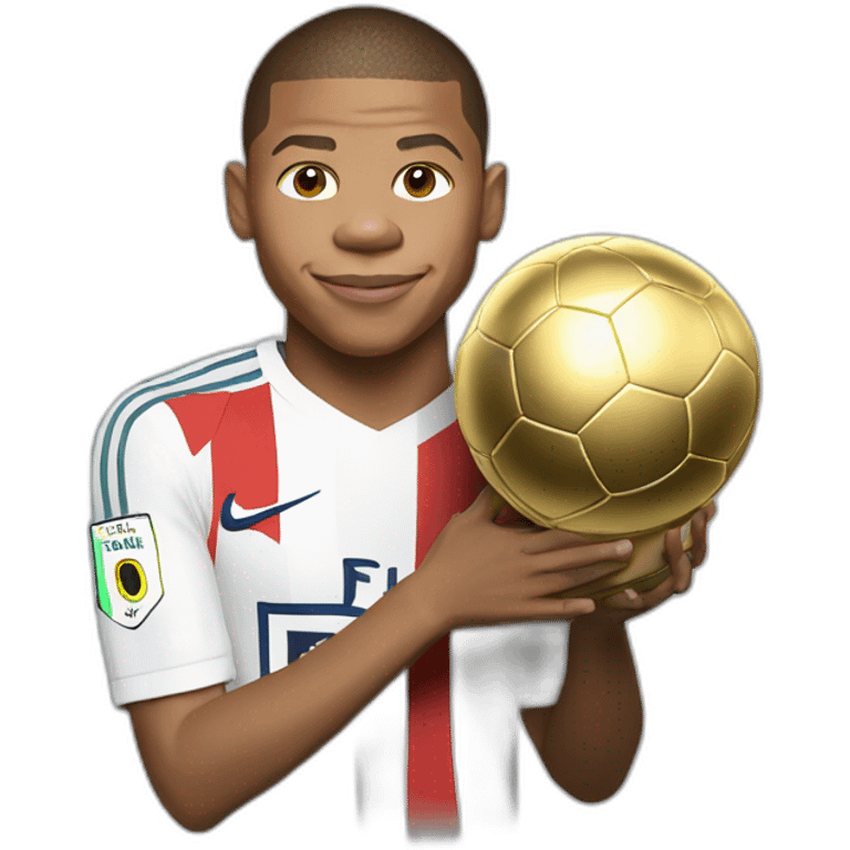 Mbappe with ballon d’or emoji