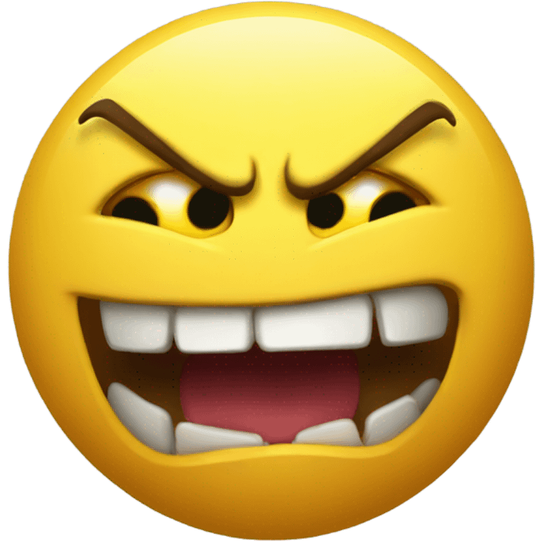 Angry Ball Yellow Teeth emoji