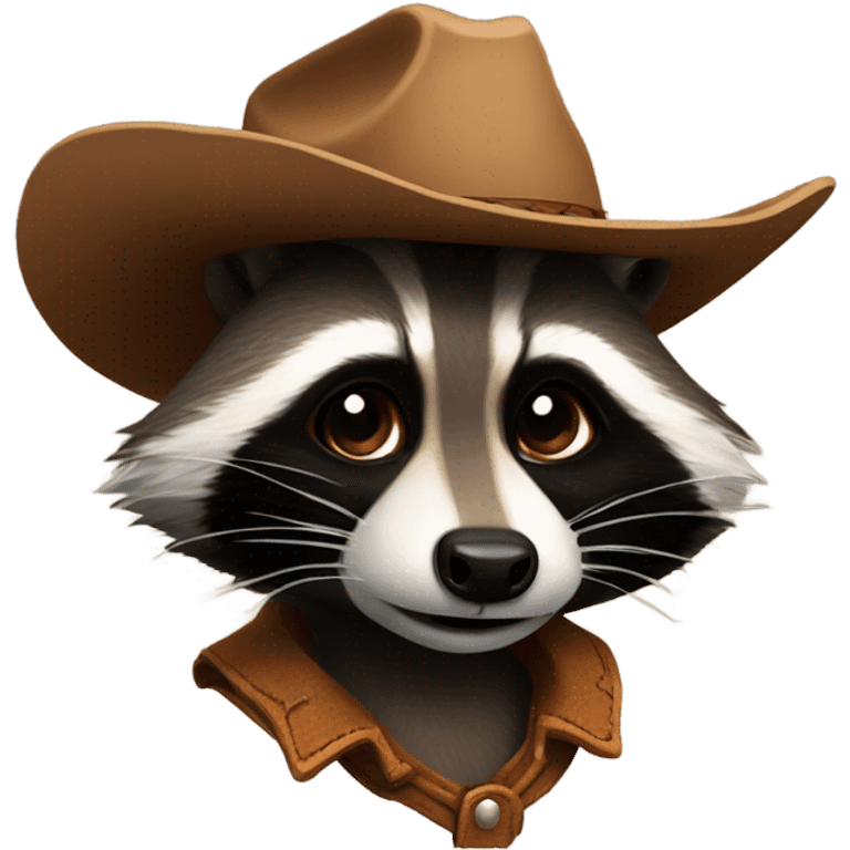 Cowboy raccoon emoji