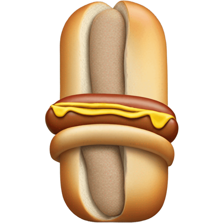 hot dog with gray bread emoji