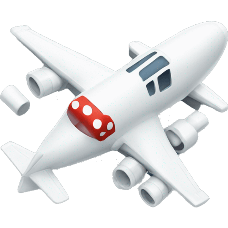 Airplane in dice emoji