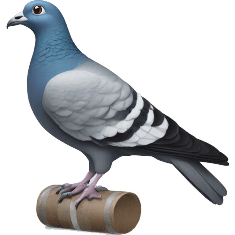 new york pigeon with blue eyes emoji