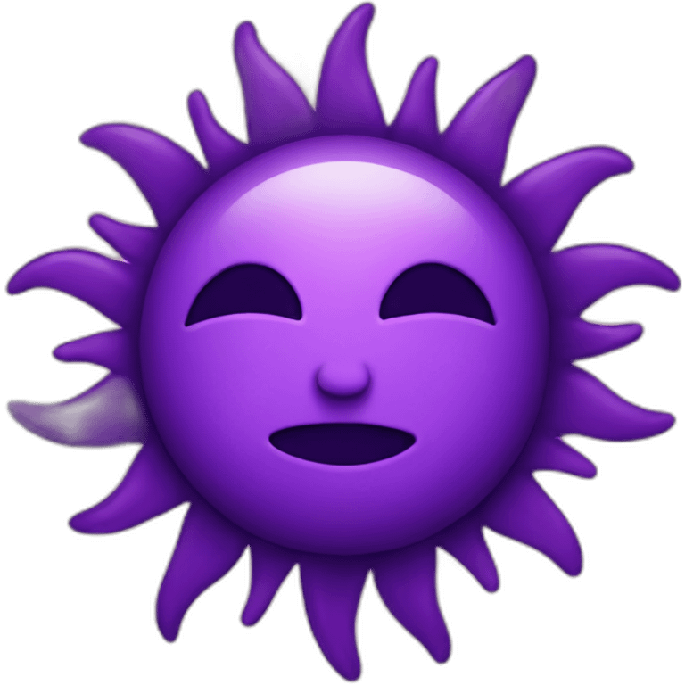 purple sun emoji