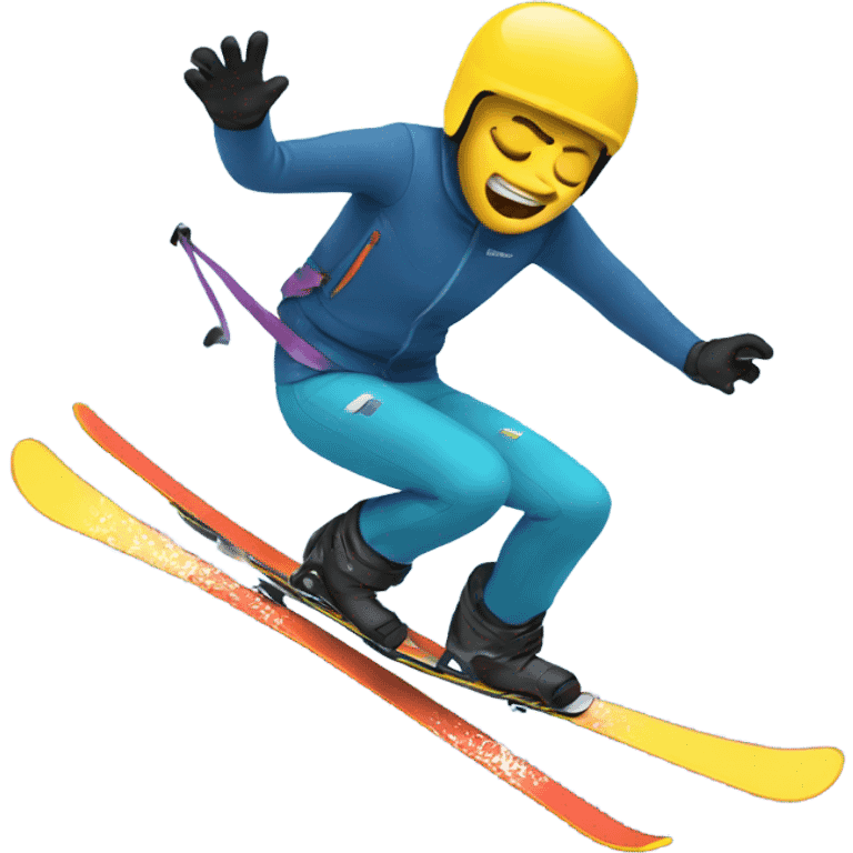 Falling on skis emoji