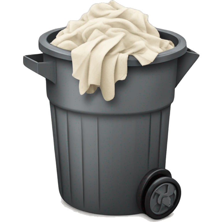 Cream doodle getting in trash can emoji