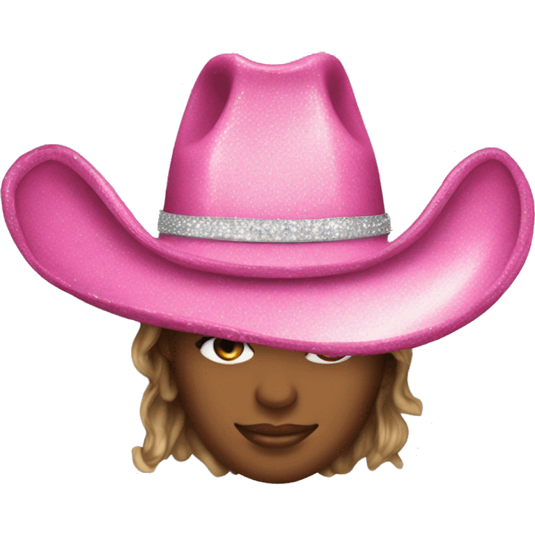 pink sparkly cowgirl hat emoji