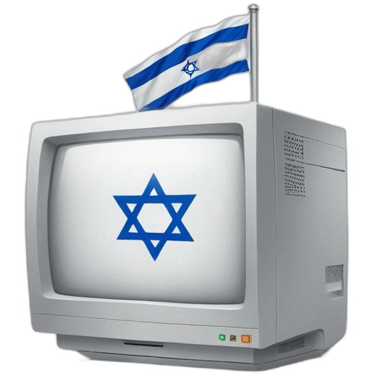 computer with israel flag on it emoji