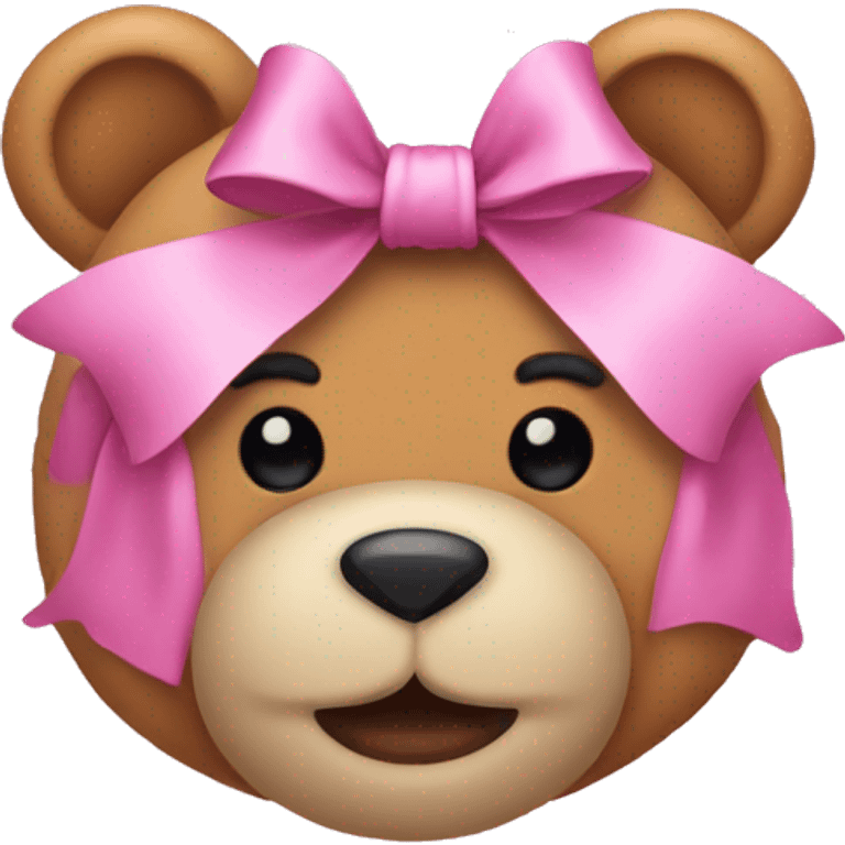 pink bow teddy bear solo emoji